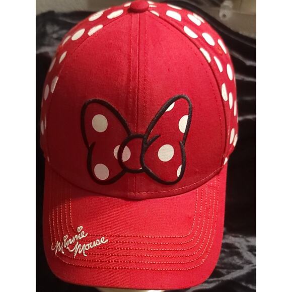 Disney Cap Adult Minnie Hat Women Minnie Mouse Polka Dots Baseball Hat Original - Picture 1 of 7